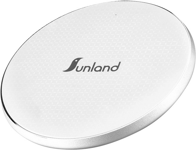 Sunland 超薄無線充電盤 DE026 98 x 98 x 6.5mm 45g, 白色, 1個