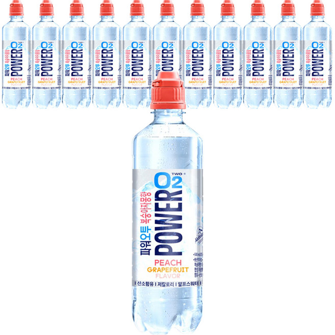 파워오투 복숭아자몽향, 500ml, 12개