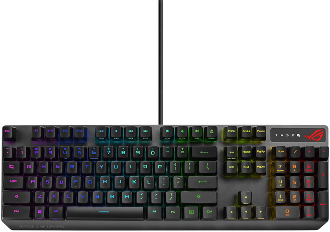 ASUS 華碩 REPUBLIC OF GAMERS Strix Scope RX 光學機械電競鍵盤 原廠保固, XA05, 黑色, 紅軸