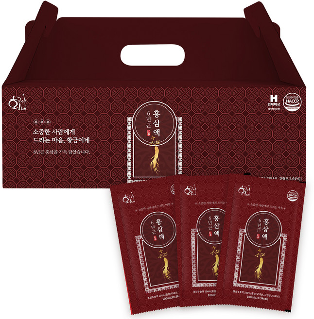 황금이네 6년근 홍삼액 30p, 100ml, 30개