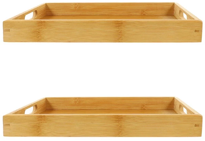 小麥購物 木製托盤 C433 225g, 木色, 2個