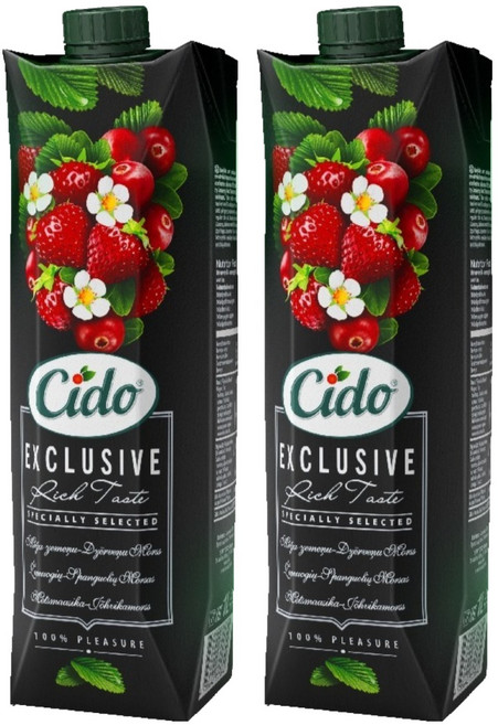 시도 와일드 스트로베리 앤 크랜베리 주스, 2개, 1L