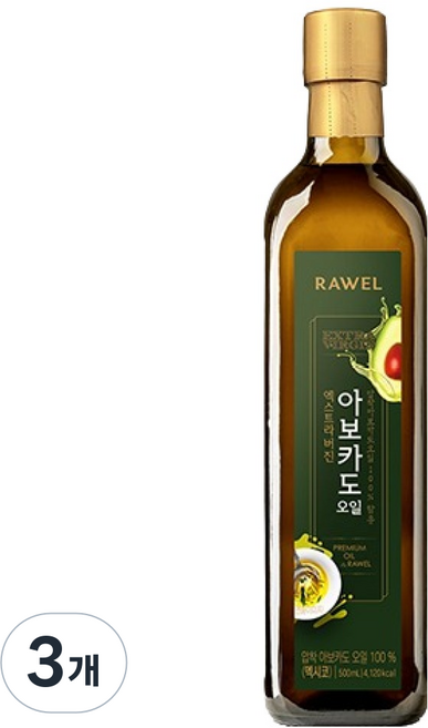 로엘 엑스트라버진 아보카도 오일, 500ml, 3개