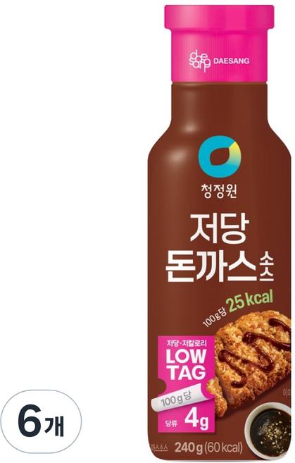 청정원 저당 돈까스 소스, 240g, 6개