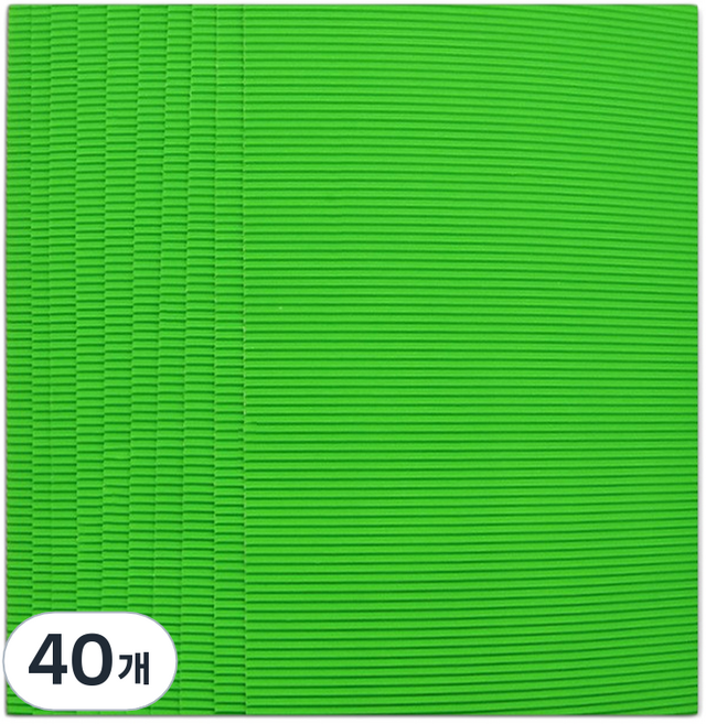 마다꾸미 컬러 골판지, 그린, 40개