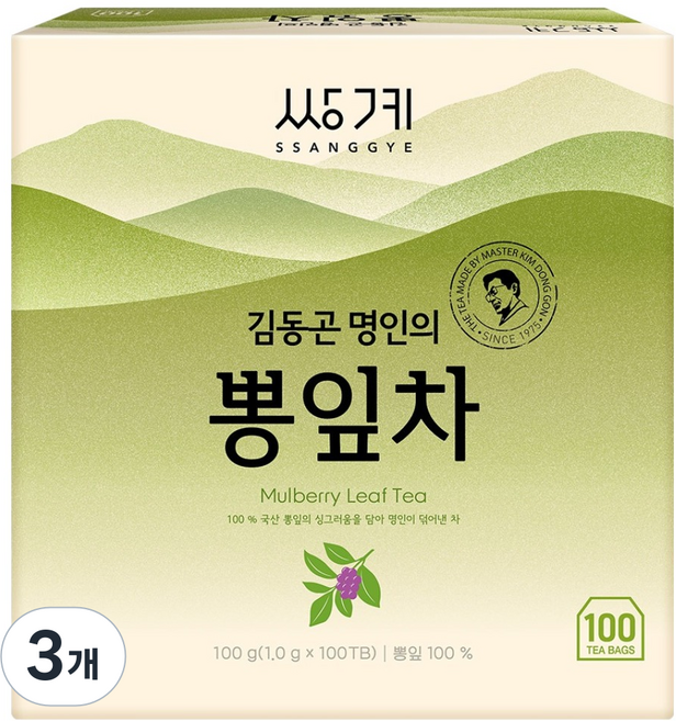 쌍계명차 뽕잎차, 1g, 3개, 100개입