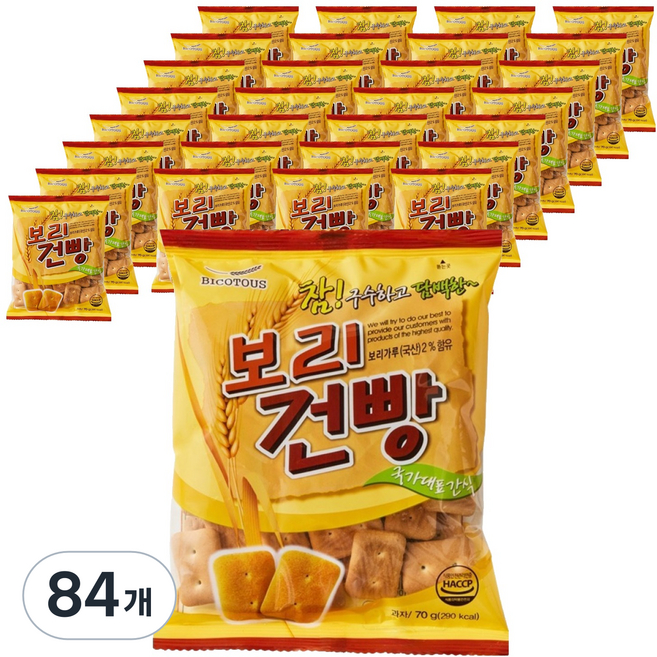 비코투스 보리건빵, 84개, 70g