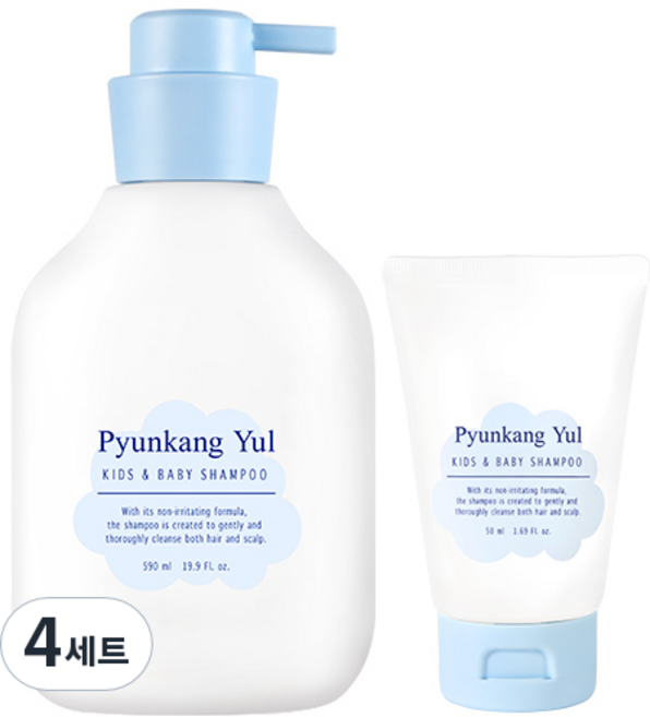 편강율 키즈 앤 베이비 샴푸 590ml + 50ml 세트, 4세트