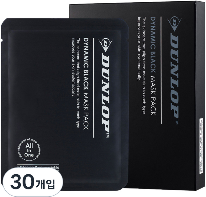 던롭 다이나믹블랙 마스크팩 시트, 25g, 1개