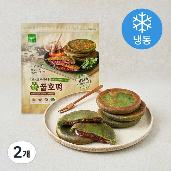 사옹원 옛날 쑥 꿀호떡 (냉동), 100g, 2개, 7개입