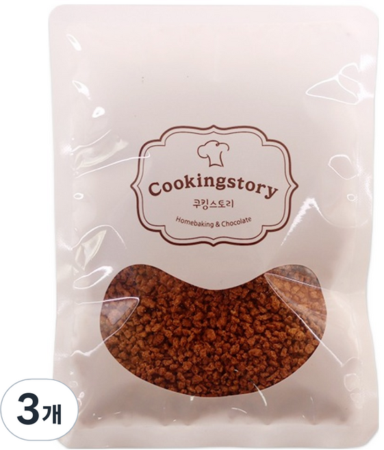 쿠킹스토리 크런키 쿠키, 100g, 3개