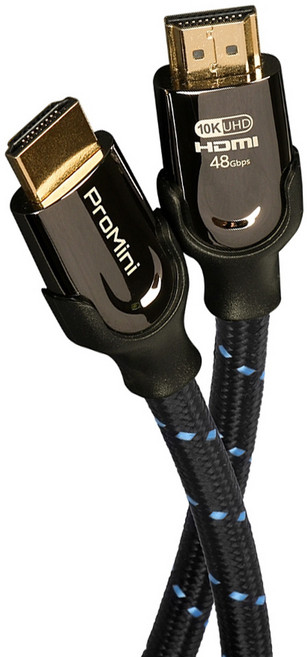 ProMini 10K HDMI 2.1版 Ultra HD 影音傳輸線 鍍金接頭 編織線, 1.2m, PM-CB10HH120GY, 1條