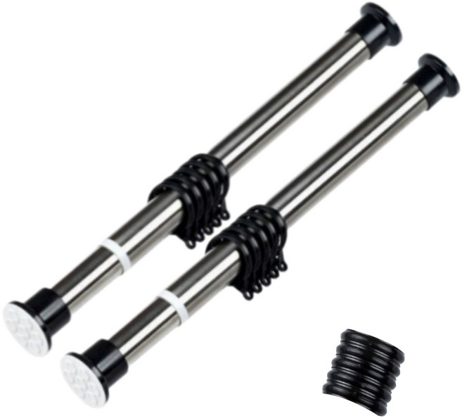 피피홈리빙 초강력 잠금형 압축봉 2p + 링 15p 세트, 실버, 1세트