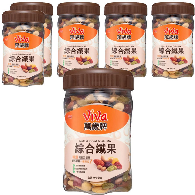 ViVa 萬歲牌 綜合纖果, 400g, 6罐