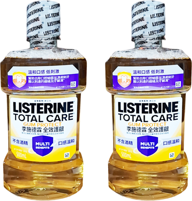 LISTERINE 李施德霖 全效護齦漱口水, 500ml, 2瓶