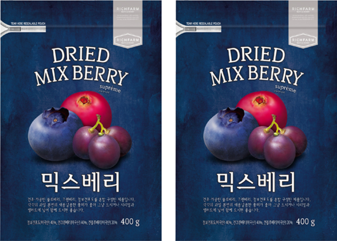 리치팜너트 믹스베리, 400g, 2개