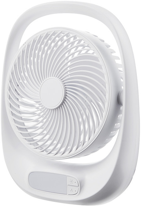 홈플래닛 탁상용 무선 무드등 선풍기, GO-06, 화이트