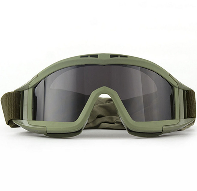 World25 戰術多用途軍用防風戰術護目鏡 AA218, 綠色, 1個