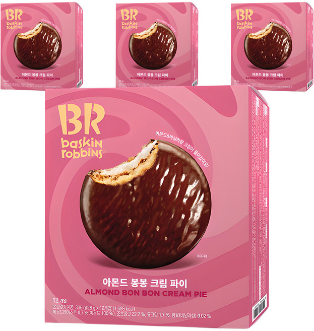 baskiN robbiNs 杏仁蹦蹦奶油派, 336g, 4個