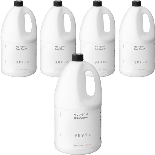 생활공작소 배수구 클리너, 3L, 5개