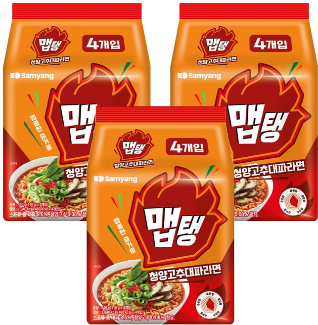 Maeptaeng 香辣青陽辣椒蔥湯麵 110g, 12包