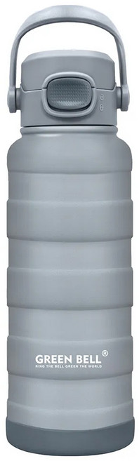 Green Bell 綠貝 316陶瓷靡顏保溫杯, 灰藍色, 1L, 1個