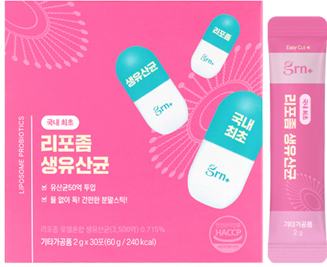 grn 脂質體活性益生菌 優格口味 30入, 60g, 1個