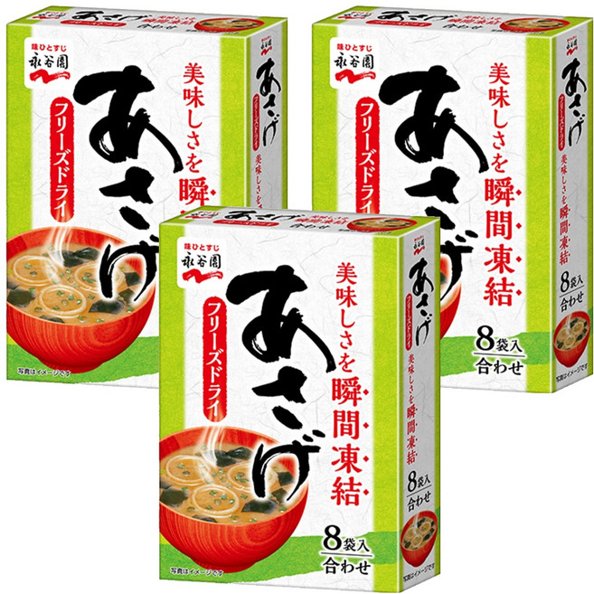 나가타니엔 아사게 미소 된장국 8p, 67.2g, 3개