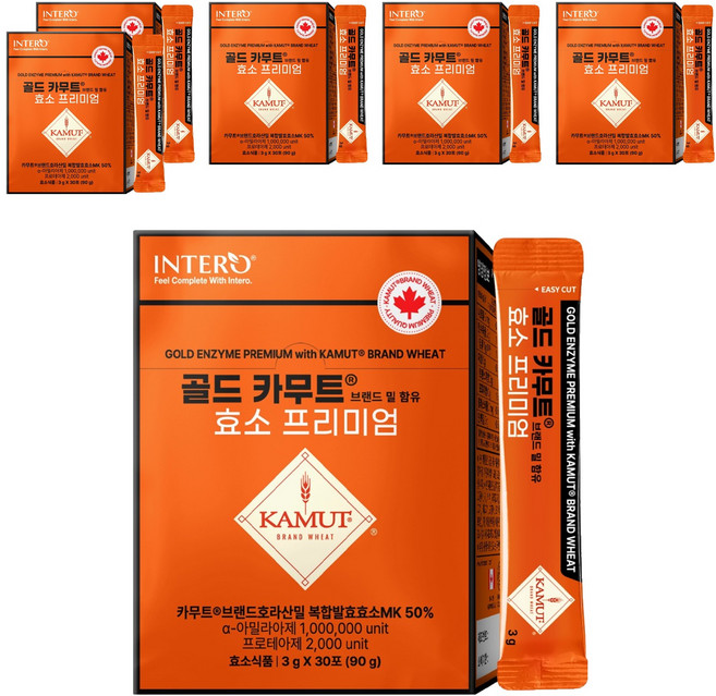 인테로 골드 카무트 브랜드밀 효소 프리미엄, 6개, 90g