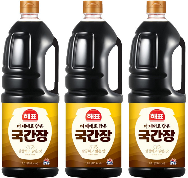 해표 국간장, 1.8L, 3개