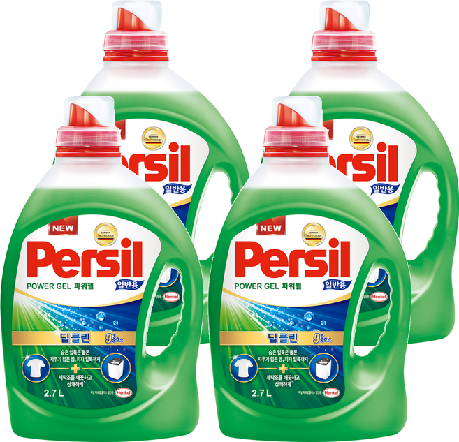 Persil 寶瀅 韓國原裝進口 強效淨垢 洗衣凝露, 2.7L, 1入, 4桶