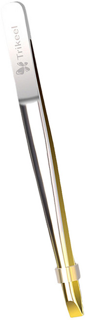 디엔오 고급 눈썹 족집게 멀티 화장 일자 핀셋, 1개, 실버