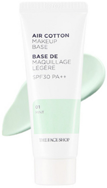 더페이스샵 에어코튼 메이크업 베이스 35g, 민트, 1개