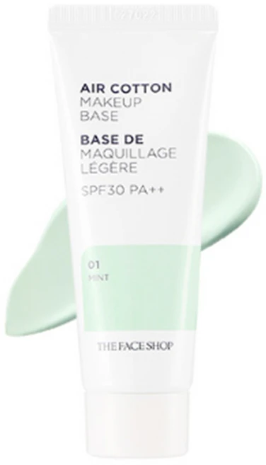 더페이스샵 에어코튼 메이크업 베이스 35g, 민트, 1개 - 쿠팡
