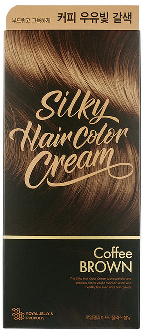 더페이스샵 스타일리스트 실키 헤어 컬러 크림 염모제, 커피우유빛갈색, 1개