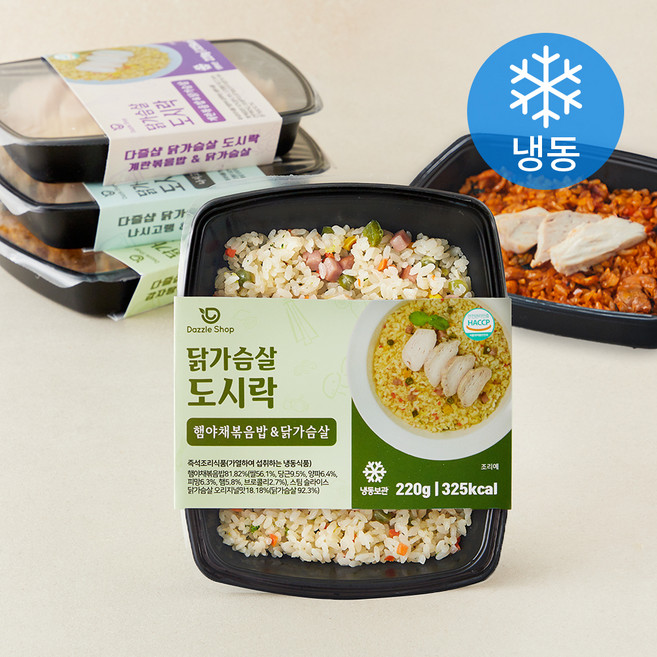 다즐샵 닭가슴살 도시락 220g x 5종 B세트 (냉동), 1.1kg, 1세트
