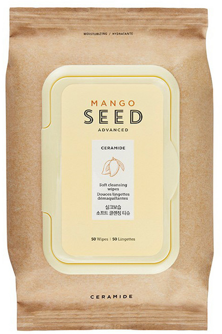 더페이스샵 망고씨드 실크보습 소프트 클렌징 티슈, 50매입, 1개
