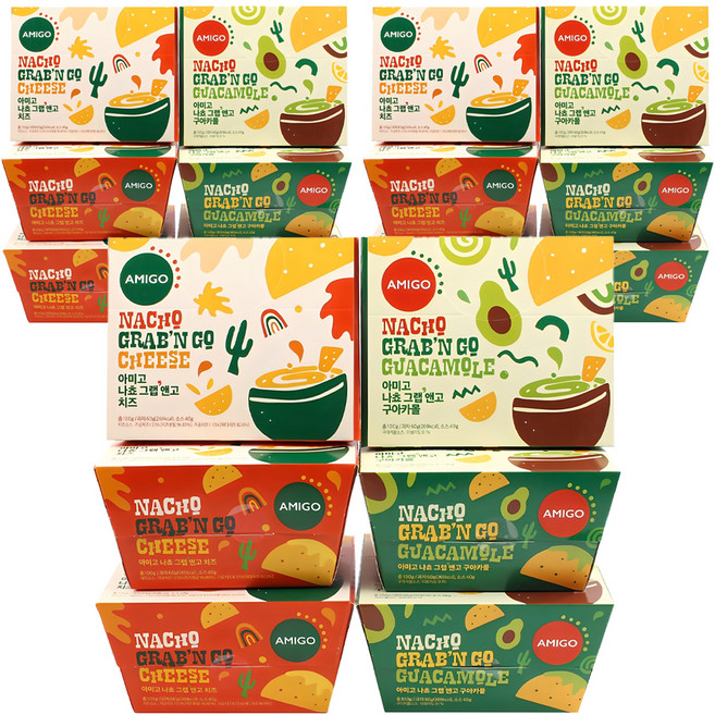 아미고나쵸 나쵸 그랩앤고 반반 콤보 6개, 600g, 3세트