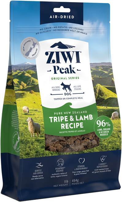 지위픽 전연령 에어드라이 독 건조사료, 트라이프+양, 454g, 1개