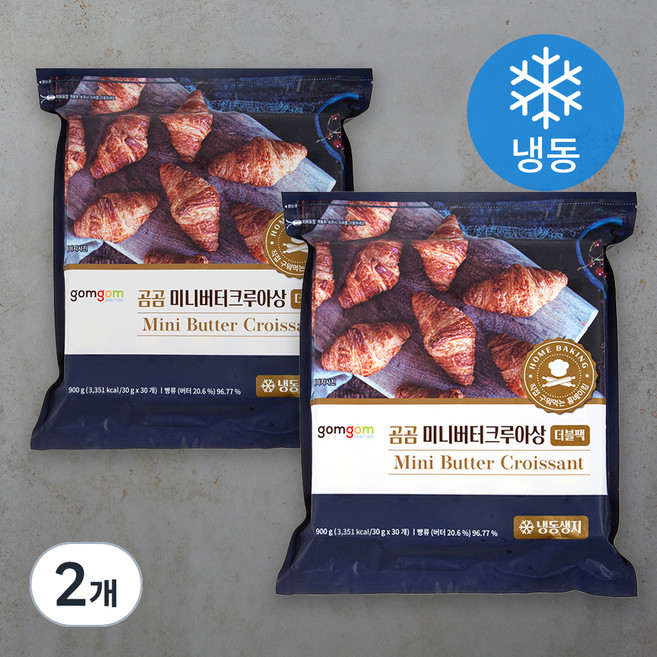 곰곰 미니 버터크루아상 냉동생지, 30g, 30개입, 2개