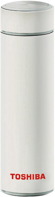 TOSHIBA 東芝 不鏽鋼真空保溫瓶, 不鏽鋼 白色, 450ml, 1個