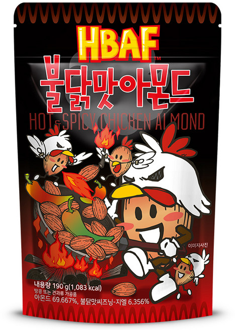 바프 불닭맛 아몬드, 190g, 1개