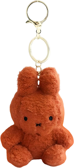 many A little 米菲坐姿奶油絨毛娃娃鑰匙圈, 棕色, 1個, 12cm