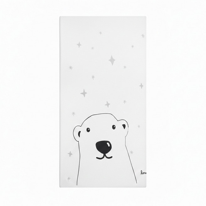 MUSLIN TREE 棉布樹 北歐純棉幼兒床包, 北極熊 白色, 1入