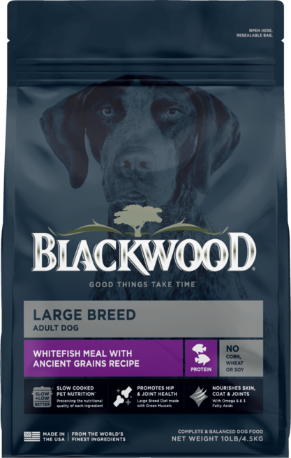 BLACKWOOD 特調中大型成犬配方, 白鮭魚 + 燕麥, 24lb, 1袋