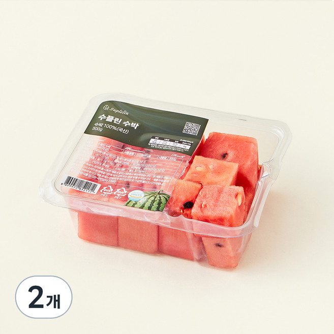 수플린 간편 수박, 2개, 300g