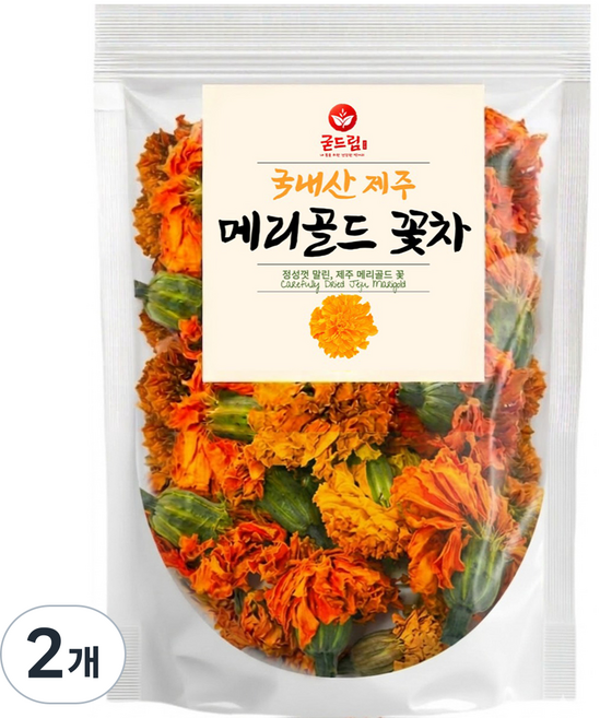 굳드림 국내산 제주 메리골드 꽃차, 60g, 2개, 1개입