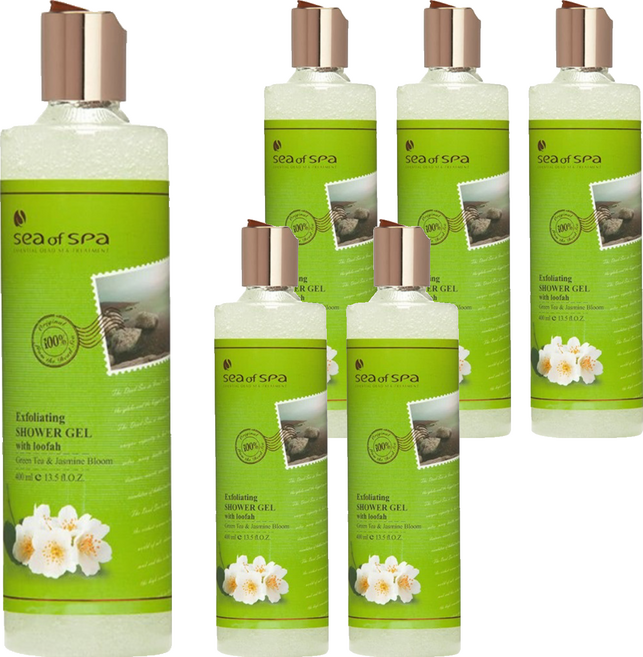 sea of spa 綠茶茉莉去角質沐浴露, 500g, 400ml, 6瓶