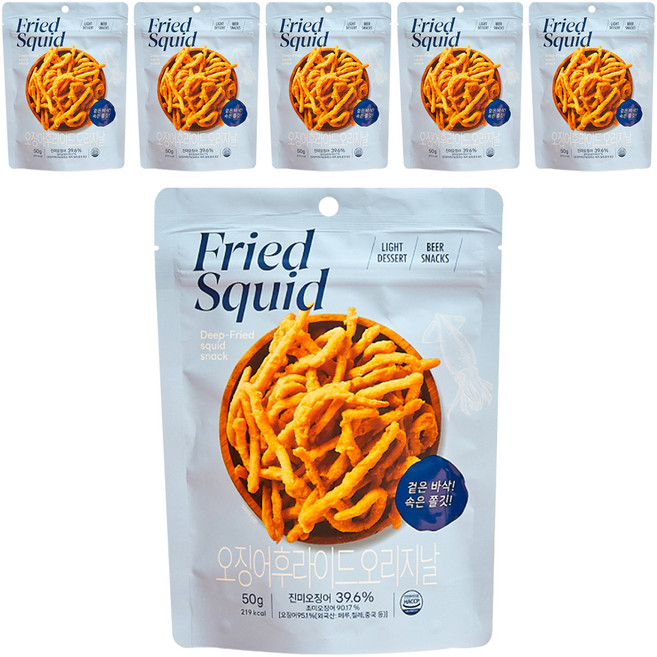 모던하우스 오징어 후라이드 오리지날맛, 50g, 6개