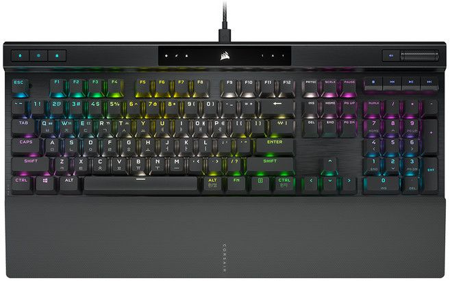 커세어 K70 RGB PRO 게이밍 기계식 유선 일반형 키보드, 블랙, RGP0125, 저소음 적축